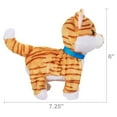 thumbnail image 7 of Kid Connection Miniature Electronic Walking Pet Orange Striped Cat, 6in Height, Toddler Plush Toys, 7 of 7