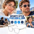 thumbnail image 2 of GenXenon Bluetooth Smart Glasses Polarized Sunglasses for Men Women,Open-Ear Audio Wireless Sunglasses,Hands-Free Calls & Music,UV400 Protection,Voice Assistant,8H Playtime, 2 of 7