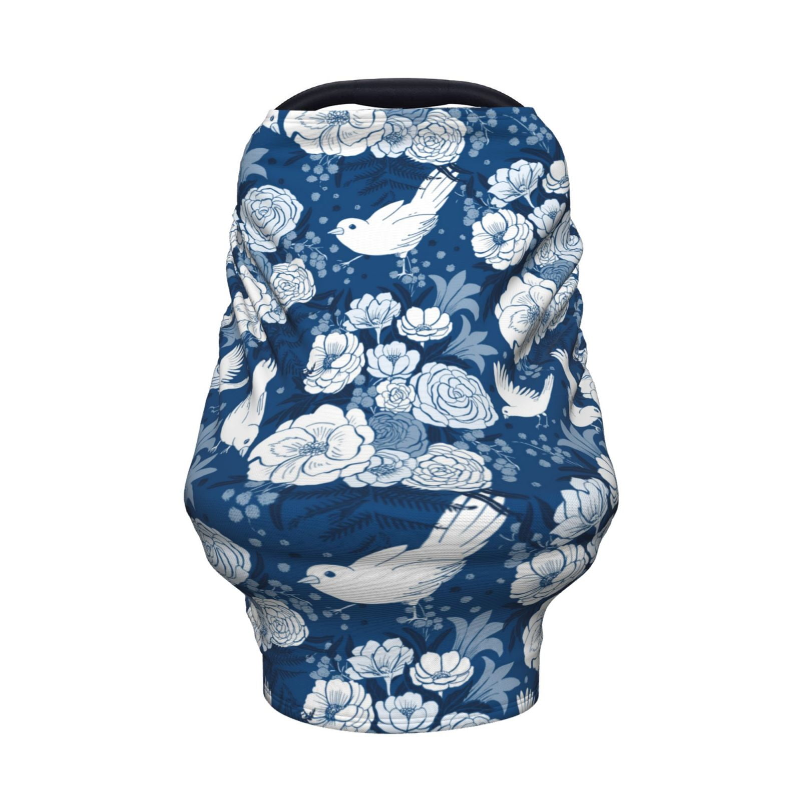 Fotbe Rose Flowers Pattern Car Seat Covers for Babies, Nursing Breastfeeding Cover Infant Carseat Canopy, Soft Stretchy Carrier Cover