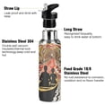 thumbnail image 3 of Yayeee 20oz Insulated Water Bottle Double Wall Stainless Steel with Flip Straw Lid, Abstract Boat Ride, 3 of 7