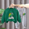 thumbnail image 2 of NOLDARES Baby Toddler Boy Fall Winter Clothes Print Sweatshirt Tops Camisoles and Pants Toddler Outfits Set 2pcs Casual Clothing(J,7-8 Y), 2 of 4