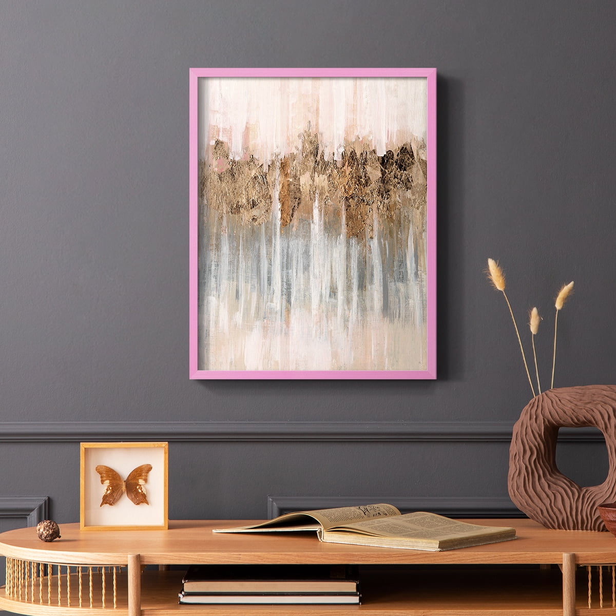 Spring Shadows in Pink Solid Wood 8 x 10 Framed Print