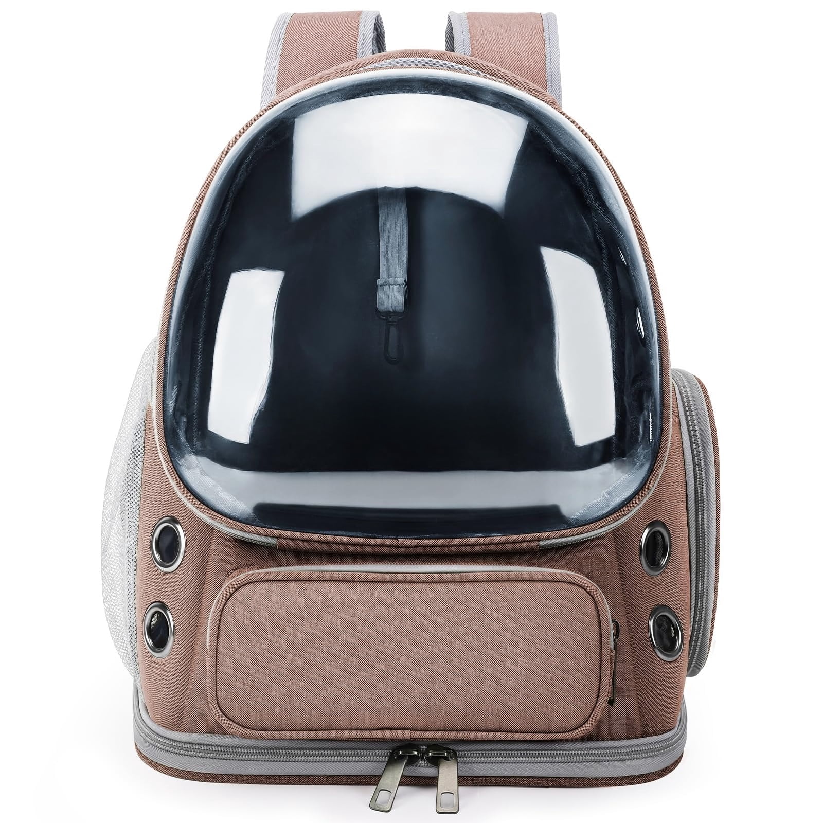 Cat Backpack Carrier, Breathable Cat Carrier Large Space Bubble Pet Backpack for Kitty Small Dog up to 15lbs, Transparent & Foldable Pet Carrier for Travel Hiking