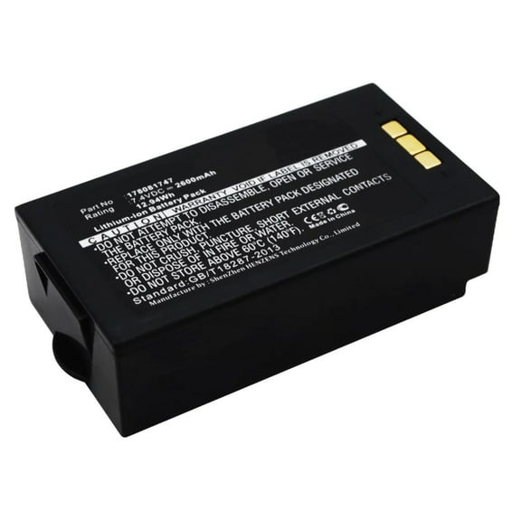 Batteries N Accessories BNA-WB-L1935 Credit Card Reader Battery - Li-Ion, 7.4V, 2600 mAh, Ultra High Capacity Battery - Replacement for Mobiwire 178081747 Battery