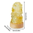 thumbnail image 4 of Natural Stone Salt Lamp with USB Charging and Wooden Base for Bedroom and Meditation, 4 of 10