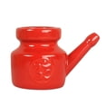 thumbnail image 1 of Olla Neti de CeráMica de 350 Ml para Limpieza de Nariz, Duradera, una Prueba de Fugas, para Enjuague Nasal, Lavado de Nariz, Hombres y Mujeres, Rojo, 1 of 5