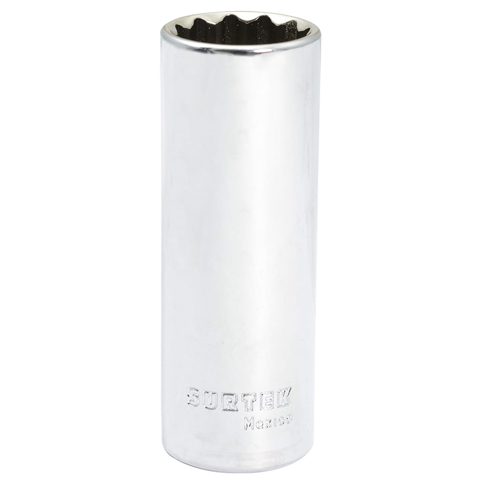 Surtek 1/2” Long Socket, 12 Points 7/8”, Steel