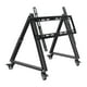 thumbnail image 1 of Soporte de TV móvil de altura, carrito de TV móvil, soporte rodante versátil, accesorios triangulares, acero resistente para sala de reuniones en, 1 of 9