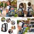thumbnail image 5 of Kuiaobaty Highland Cow Print Clear Backpack Set for Girls Boys Sunflower Printed Clear Bookbags and Lunch Bag Set Leopard Print Backpack and Pencil Case for School, Grey, 5 of 5