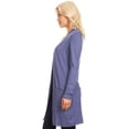 thumbnail image 3 of Women's Casual Open Front Basic Long Sleeves Side Pockets Solid Cardigan, 3 of 5