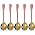 thumbnail image 1 of NUZYZ 5Pcs Spoons Desserts Ice Cream Coffee Stirring Spoons Stainless Steel Kitchen Tableware, 1 of 8