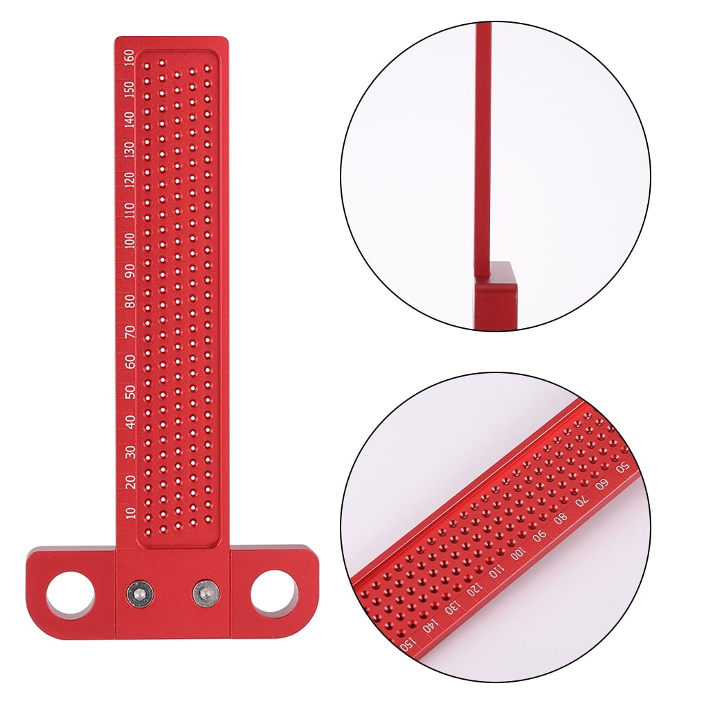 Precision Woodworking Tools Hole Measuring Ruler Hole Positioning Punch Scriber 