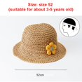 thumbnail image 2 of style3 Sombrero de paja para bebé protector solar de verano sombrilla para bebé playa niños sombrero para el sol de verano sombrero lindo, 2 of 5