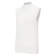 thumbnail image 5 of ManxiVoo Women Autumn Round Neck Check Pocket Short Sleeved Knitted Sweater Cropped Pullover Slim Sleeveless Turtleneck for Base Layer Comfort M Size White, 5 of 9