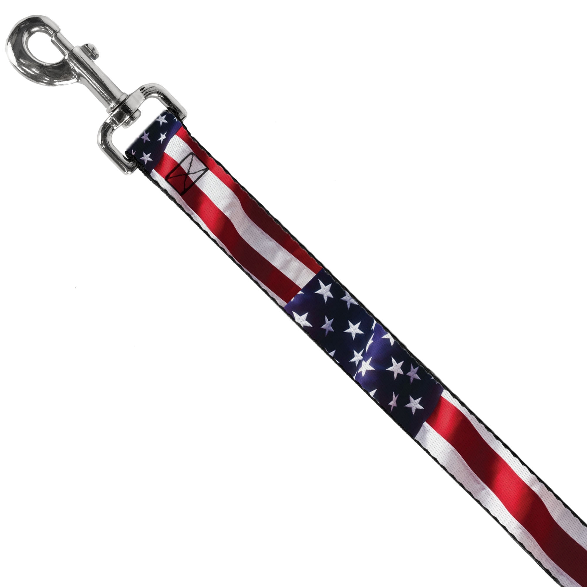Buckle-Down Pet Leash, Dog Leash, American Flag Vivid Close Up, 6 Feet Long 1.0 Inch Wide