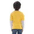 thumbnail image 3 of Wonder Nation Toddler Boys Pocket Striped Hangdown T-Shirt with Long Sleeves, Sizes 12M-5T, 3 of 4
