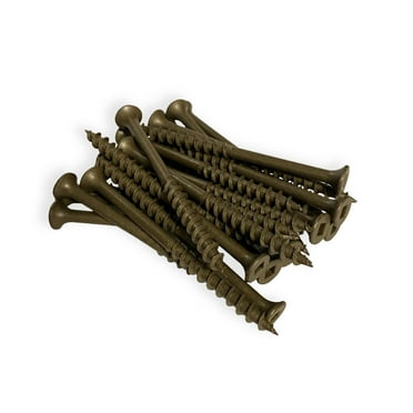 #8 x 2 1/2" Deck Screws | Square Drive | Bugle Head | Brown Ruspert | 500pcs Box