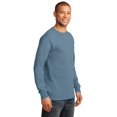 thumbnail image 4 of Port & Co Adult Male Men Electric Heather T-Shirt Stonewsh Blue 3X-Large Tall, 4 of 6