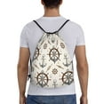 thumbnail image 2 of Bingfone Anchor With Rope Drawstrings Backpacks Bags For Men Women Gym Drawstrings Bag, 2 of 9