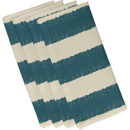 Simply Daisy 19  x 19  Stripe a Balance Stripe Print Napkins  Set of 4