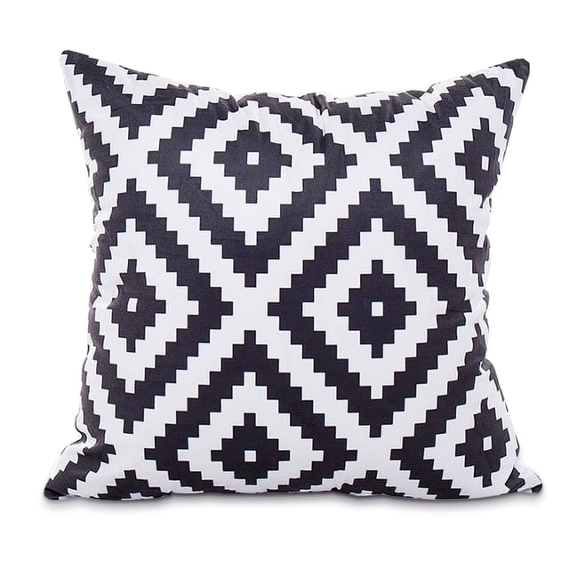Injueey Funda de almohada de felpa a rayas moderna, funda de patrón geométrico de estilo Simple, funda de almohada en blanco y negro, suministros Decoración del hogar Estilo 3 Injueey HA005636-00