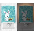 thumbnail image 2 of Caroline's Treasures BB6898CNL Easter Rabbit Paisley Blue Ceramic Night Light, 6x4x3", multicolor, 2 of 2