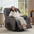thumbnail image 2 of Bonzy Home Electric Recliner Living Room Heated Massage Lift Chair Recliner with Cup Holder and USB, Brown, 2 of 8