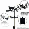 thumbnail image 3 of 1 Set Iron Wind Direction Indicator Weathervane for Outdoor Garden Wind Measuring Tool Cat Shape 237x256mm, 3 of 7