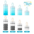 thumbnail image 2 of Abaima 2 Pack Baby Formula Dispenser, 4 Layers Non Spill Formula Dispenser to Go, Portable Stackable Baby Feeding Travel Storage Container for Snack, Oatmeal, Candy, Nuts(Gray and Blue), 2 of 7