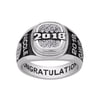 Order Now For Holiday Delivery, Freestyle, Women's Platinum Plated Celebrium Cushion-Top Pave CZ Class Ring, High School or College Graduation