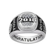 Order Now For Holiday Delivery, Freestyle, Women's Platinum Plated Celebrium Cushion-Top Pave CZ Class Ring, High School or College Graduation