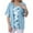 Blue, variant on Women's Plus Size Tops 2 in 1 Casual Flowy Square Neck Floral Printed Trendy Tops Summer Loose Short Sleeve Blouses (XL, Khaki)