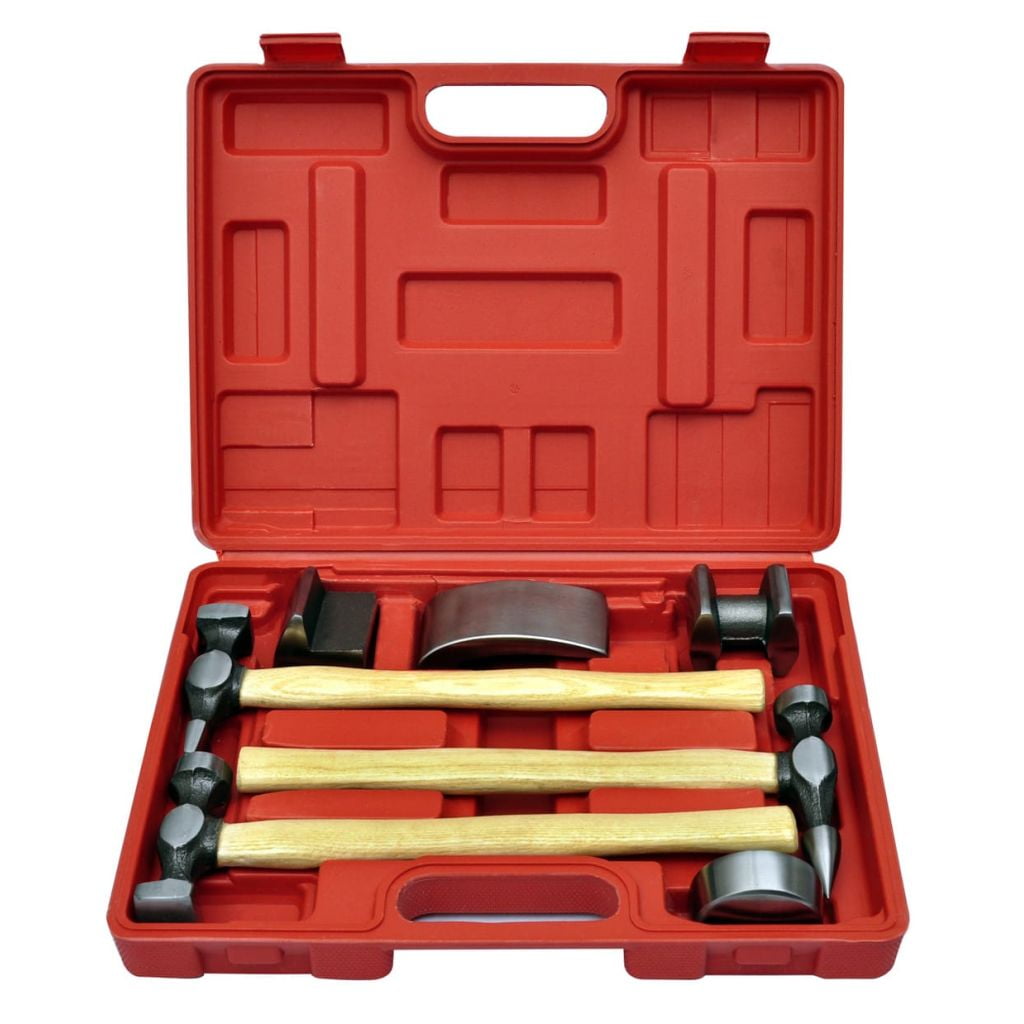 LYUMO 7Piece Auto Body Hammer and Dolly Dent Repair Set