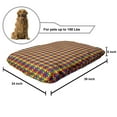 thumbnail image 2 of Abstract Pet Bed, Pixel Art Colors Pattern LGBT Cool Flag Illustration, Chew Resistant Pad for Dogs and Cats Cushion with Removable Cover, 24" x 39", Persian Blue Yellow, by Ambesonne, 2 of 4