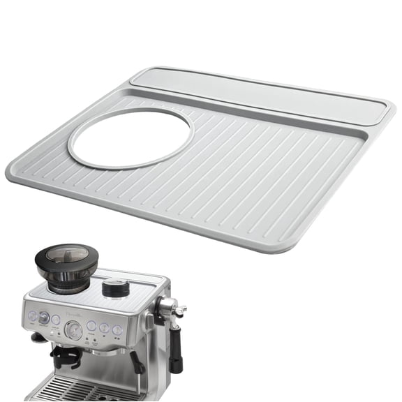 Tamping Mat for Breville 870/880, Espresso Tamper Top Mat , Food Grade Silicone Non-Slip Waterproof Heat Resistant,  Easy to Clean (Gray)