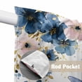 thumbnail image 4 of Navy Blue Spring Floral Swag Valances for Windows, Kitchen Curtains 36 Inch Length 2 Panels Set, Farmhouse Butterfly Watercolor Short Curtains for Small Windows Rod Pocket Cafe Curtains 28"x36", 4 of 8