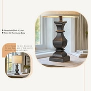Oneach Retro Table Lamps Set of 2 Nightstands Lamps for Bedroom Living Room 20.5 Vintage Rustic Bedside Lamp