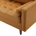 thumbnail image 3 of Sofa, Leather, Tan, Modern Contemporary Urban Design, Living Lounge Room Hotel Lobby Hospitality, 3 of 9