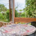 thumbnail image 2 of Ambesonne Vintage Fitted Round Tablecloth, Blooming Meadow Dream Daisy, 36"- 40" Diameter, Pale Mauve and Multicolor, 2 of 5