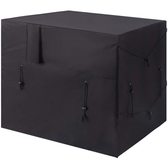 Housse de Protection pour Chauffe-piscine, Housse de Protection pour Meubles d'Extérieur, Housse de Pompe à Chaleur pour Piscine, Réglable, Imperméable/vent, Anti-Fourmis, Carrée, Très durable