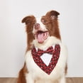 thumbnail image 4 of Pañuelo de esmoquin navideño para perros ADOGGYGO, pajarita a cuadros roja S, 4 of 5