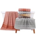 thumbnail image 1 of Pack de 3 Toallas de Medio Baño Surtidas 140x70cm Extra Suave y absorbente Melocotton Hogar Mod. STY-30, 1 of 3