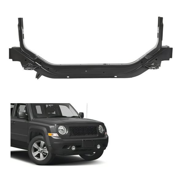 Kojem Lower Radiator Core Support Assembly for 2007-2017 Dodge Caliber Jeep Compass Patriot Electrophoresis Steel Black Replacement for CH1225226 5115402AH