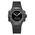 thumbnail image 1 of Reloj Glock Precision para hombre con carcasa de acero negro y correa de malla negra, 1 of 1