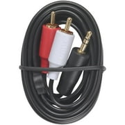 RCA(R) AH205R 3.5mm to 2 RCA Plugs Y-Adapter, 3ft