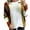 Brown, variant on Fesfesfes Women Sweaters Casual Patchwork Solid Color Line O-Neck Long Sleeve Sweater Tops Blouse or