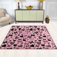 thumbnail image 5 of Ryvnso Leopard Hearts Area Rug Floor Mats Non-Slip Home Carpet 80 x 58 inch, 5 of 7