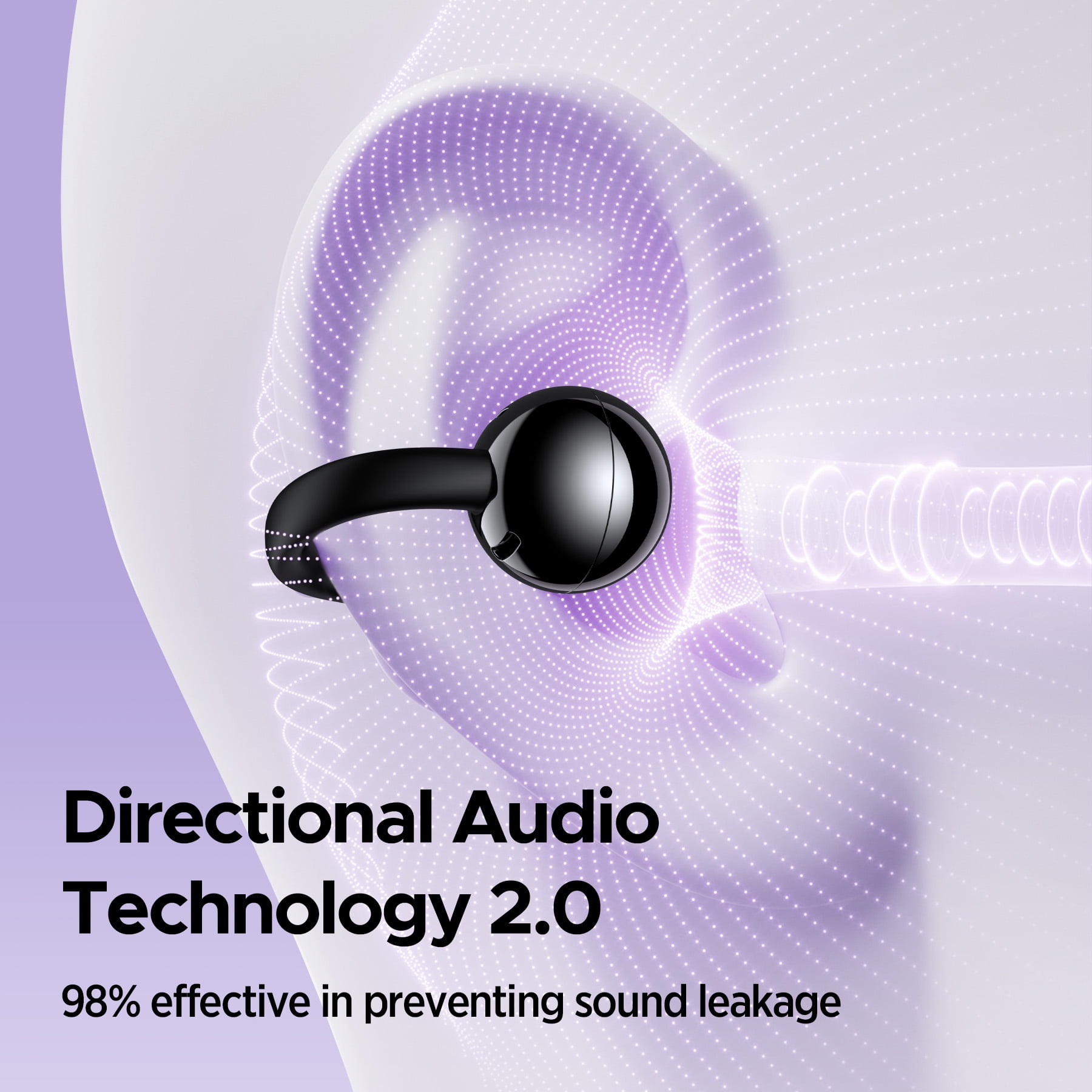 STA Open Ear Clip-On Earbuds, LCD Touch Screen,Bluetooth 5.4 Sports Earphones,ENC Call Noise Cancelling Earphones with Mic,Ear Clip Earbuds,Bass Boost,IPX7 Waterproof,60H Playtime,Lightweight