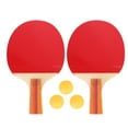 thumbnail image 1 of 1 Set Table Tennis Rackets Anti-slip Grip Pong Racket with Tennis Balls for Player Training (Random handle color), 1 of 8