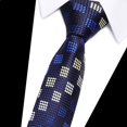 thumbnail image 1 of Honrane Business Tie Adjustable Firm Stitching Embroidery Lightweight Groom Tie Decorative Striped Wedding Tie Party Tie 2023 New, 1 of 2